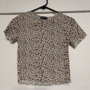 EUC Popular 21 Floral Short Sleeve Top